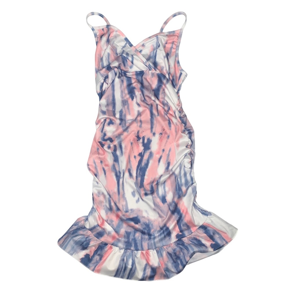 Shein Womens Size M Pink Skies Ruched Cami Dress
